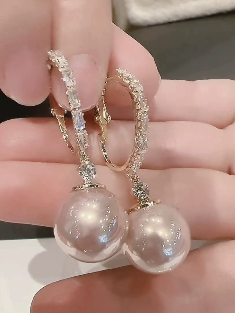 Fancy Korean Pearl Internet Celebrity Big Ear Ring