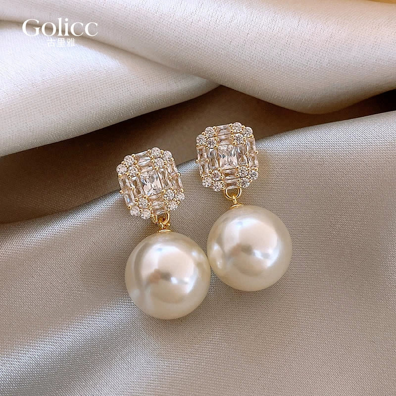 Crystal Pearl Female Best Selling Minority Design Earrings Zircon