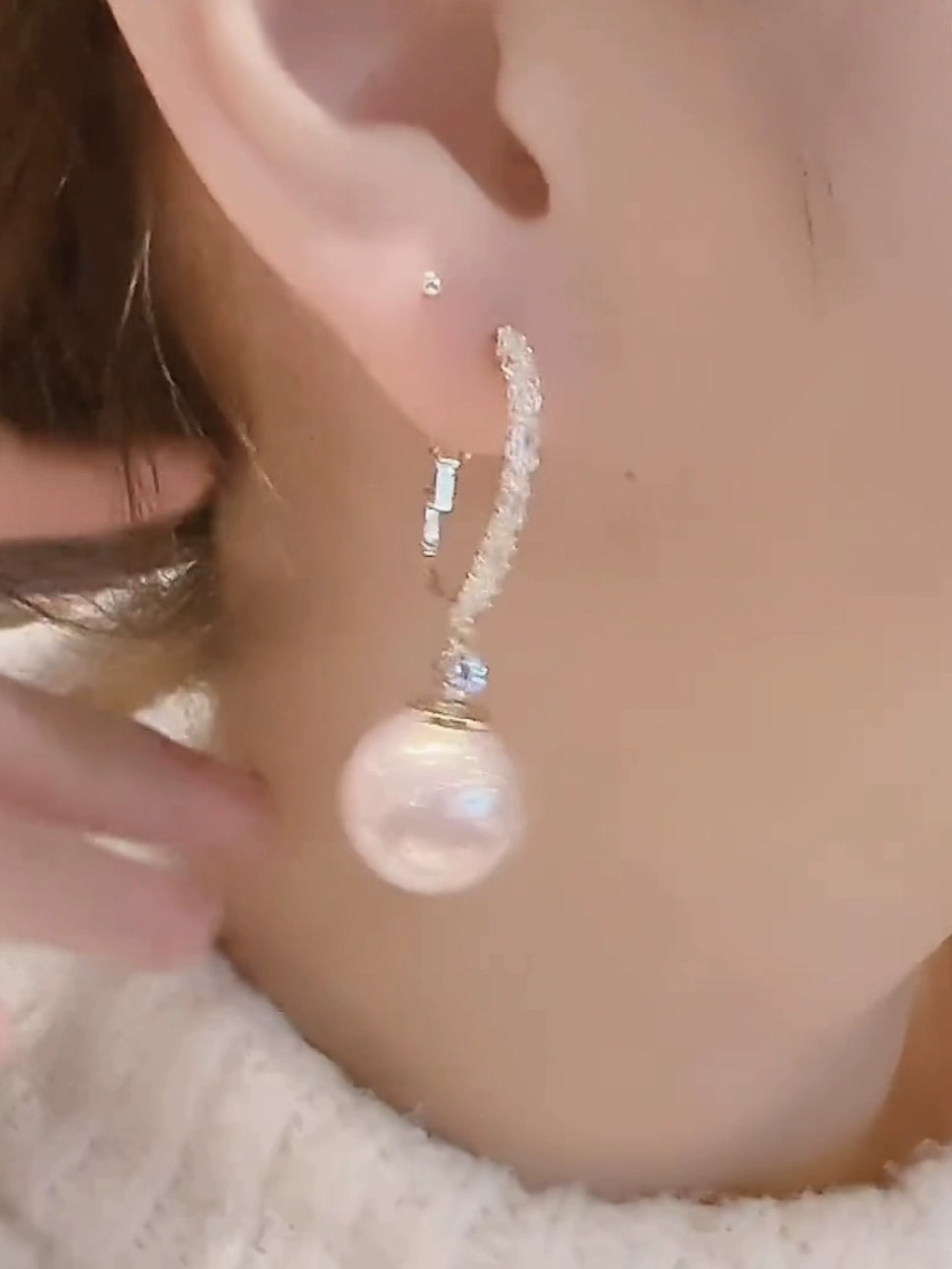 Fancy Korean Pearl Internet Celebrity Big Ear Ring