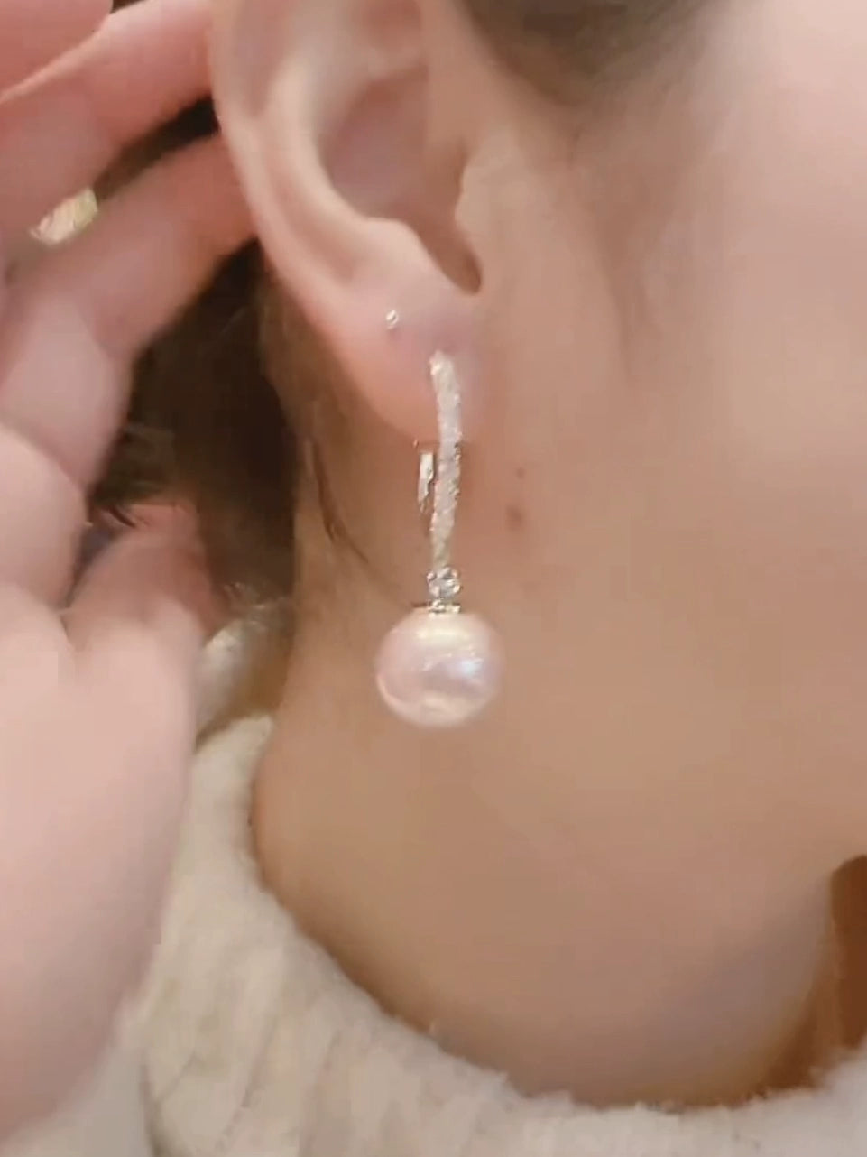 Fancy Korean Pearl Internet Celebrity Big Ear Ring
