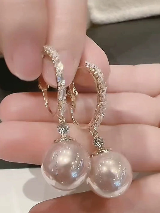 Fancy Korean Pearl Internet Celebrity Big Ear Ring