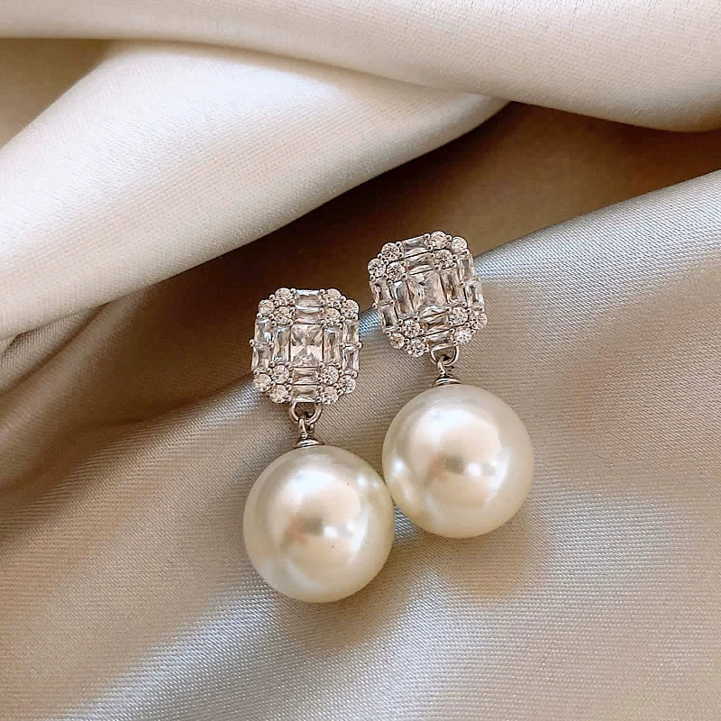 Crystal Pearl Female Best Selling Minority Design Earrings Zircon
