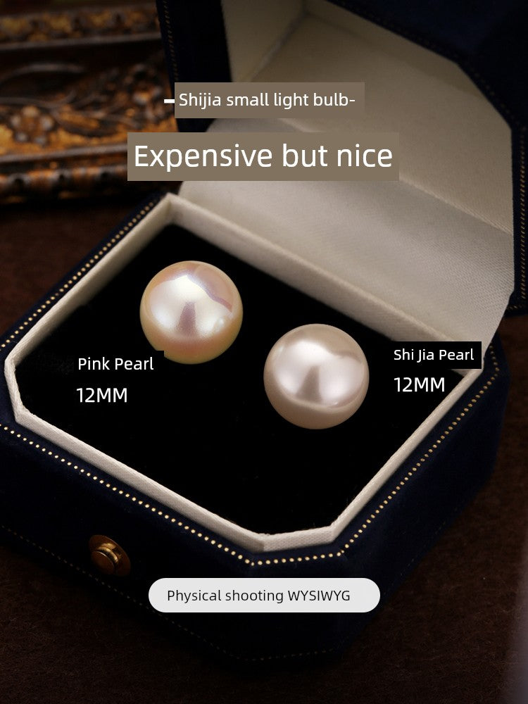 Shiwu Perfect Circle Pearl Women's Stylish Fancy Silver Jewelry