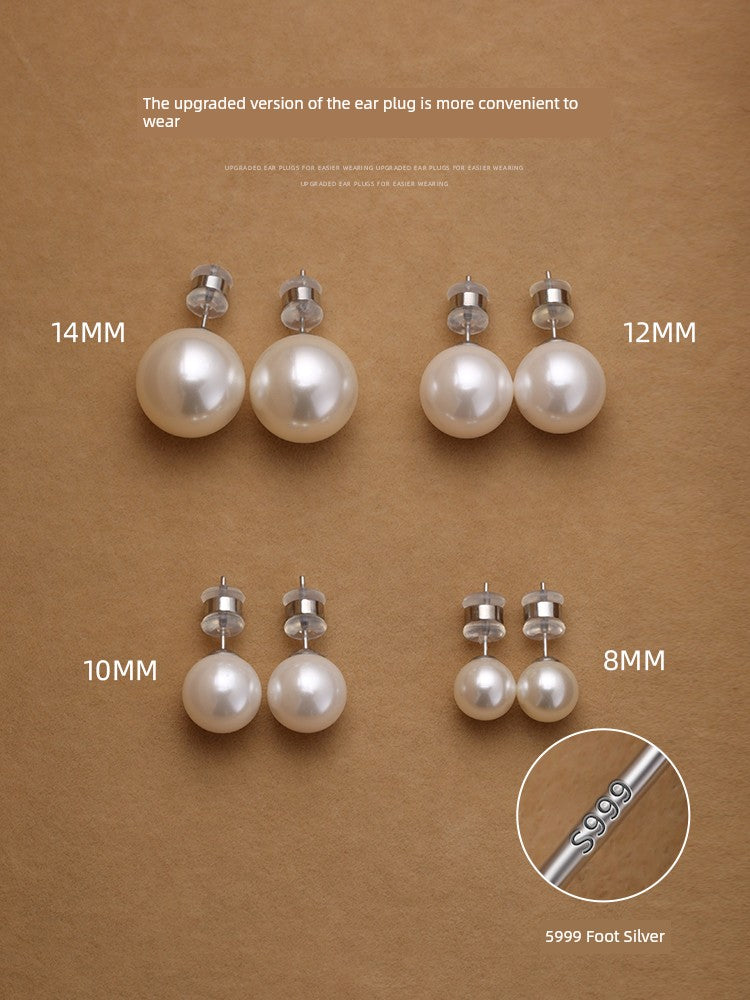 Shiwu Perfect Circle Pearl Women's Stylish Fancy Silver Jewelry