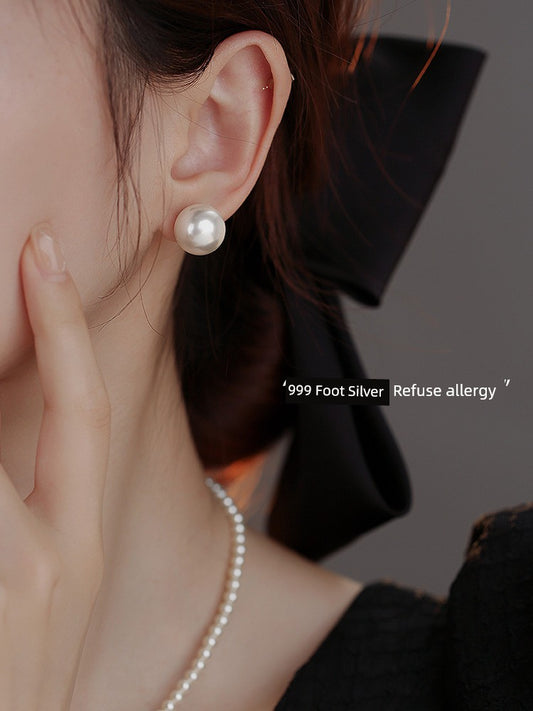 Shiwu Perfect Circle Pearl Women's Stylish Fancy Silver Jewelry